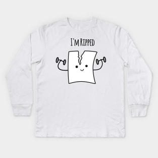 'I'm Ripped' (Light Edition) Kids Long Sleeve T-Shirt